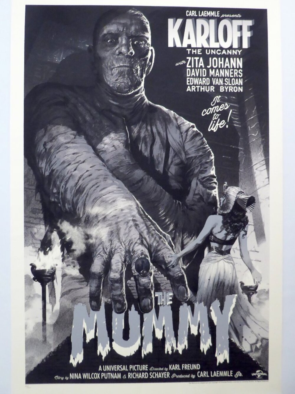 NEW LE #91/200 THE MUMMY MONDO POSTER ART PRINT CLASSIC HORROR BORIS KARLOFF